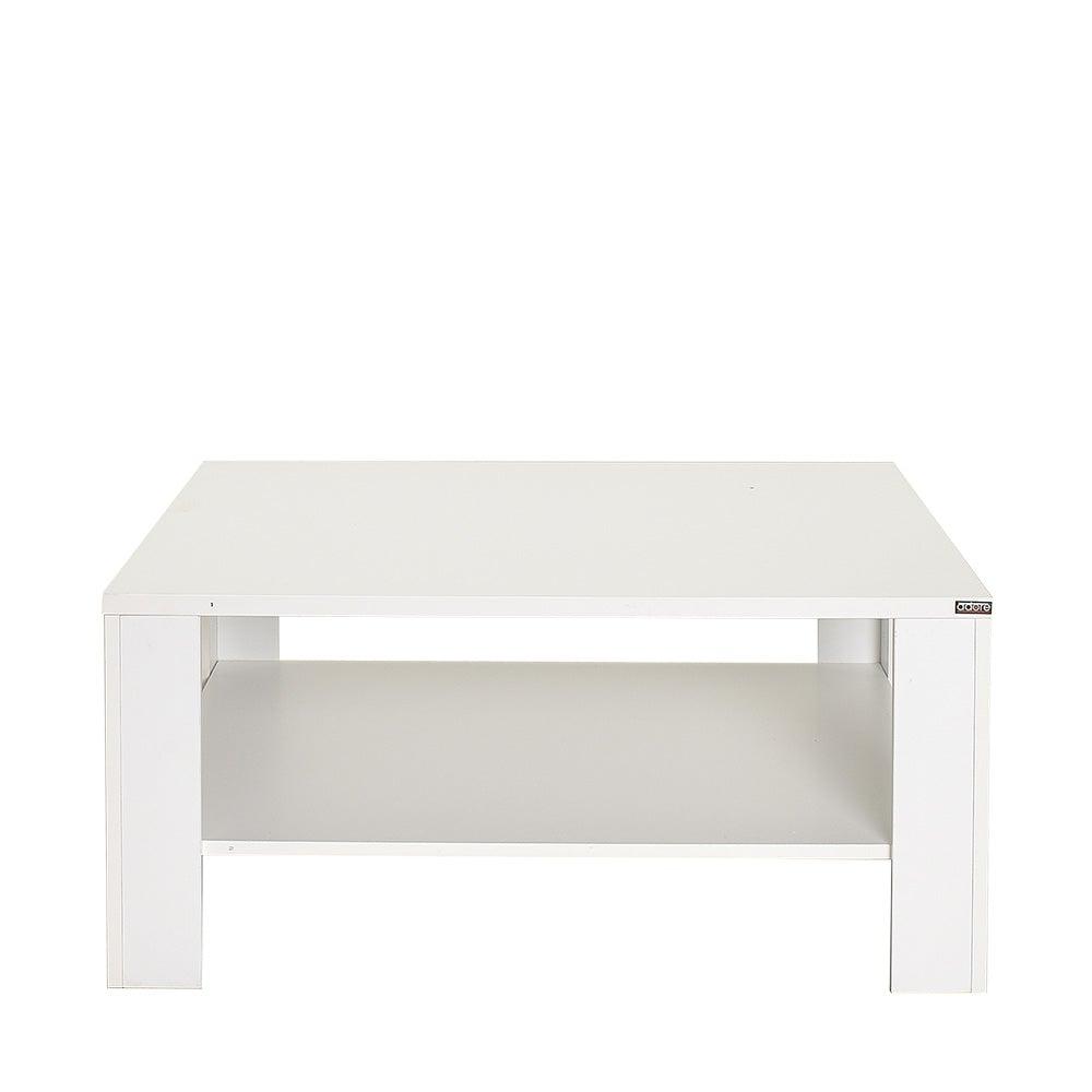 Masuta Cafea Adore New Jersey cu Raft, 90x42x90 cm - Alb