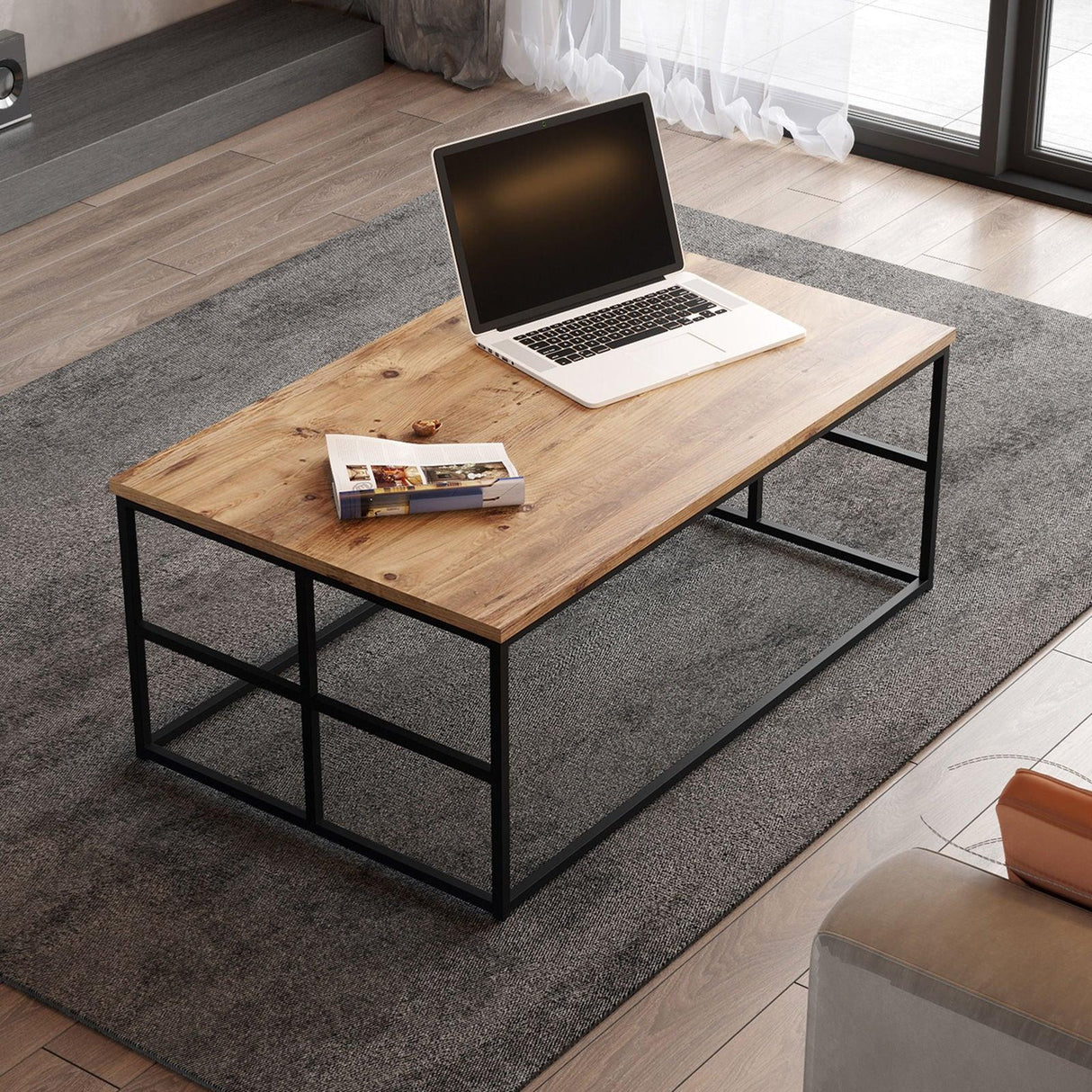 Masuta de cafea Barrie, Stejar, 100 x 40 x 60 cm