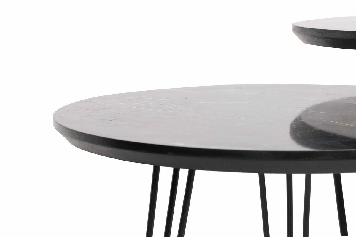 Masuta de Cafea MDF Mime, Negru, 38 x 38 x 55 - 50, 45 cm