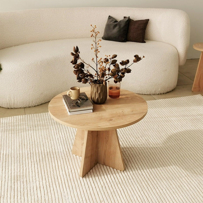 Masuta de cafea Mushroom - Living Oak, Stejar, 60 x 40 x 60 cm
