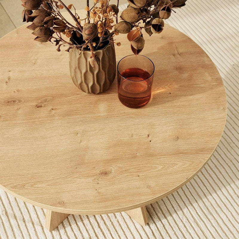 Masuta de cafea Mushroom - Living Oak, Stejar, 60 x 40 x 60 cm