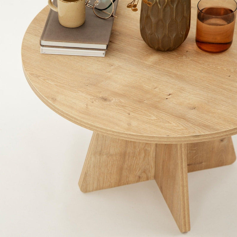Masuta de cafea Mushroom - Living Oak, Stejar, 60 x 40 x 60 cm
