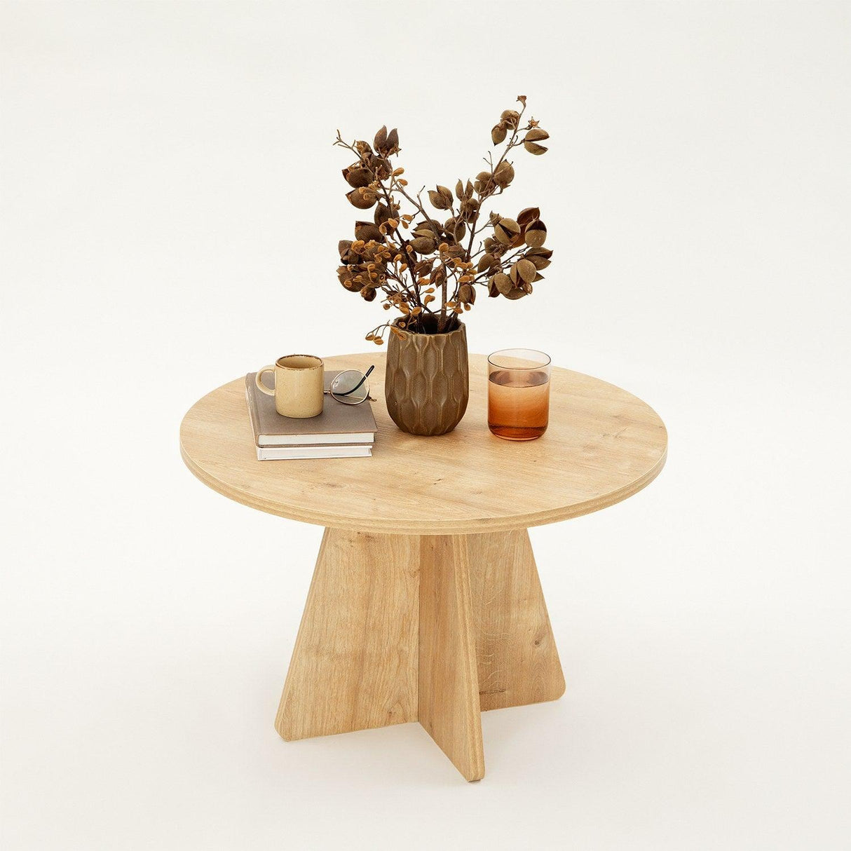 Masuta de cafea Mushroom - Living Oak, Stejar, 60 x 40 x 60 cm