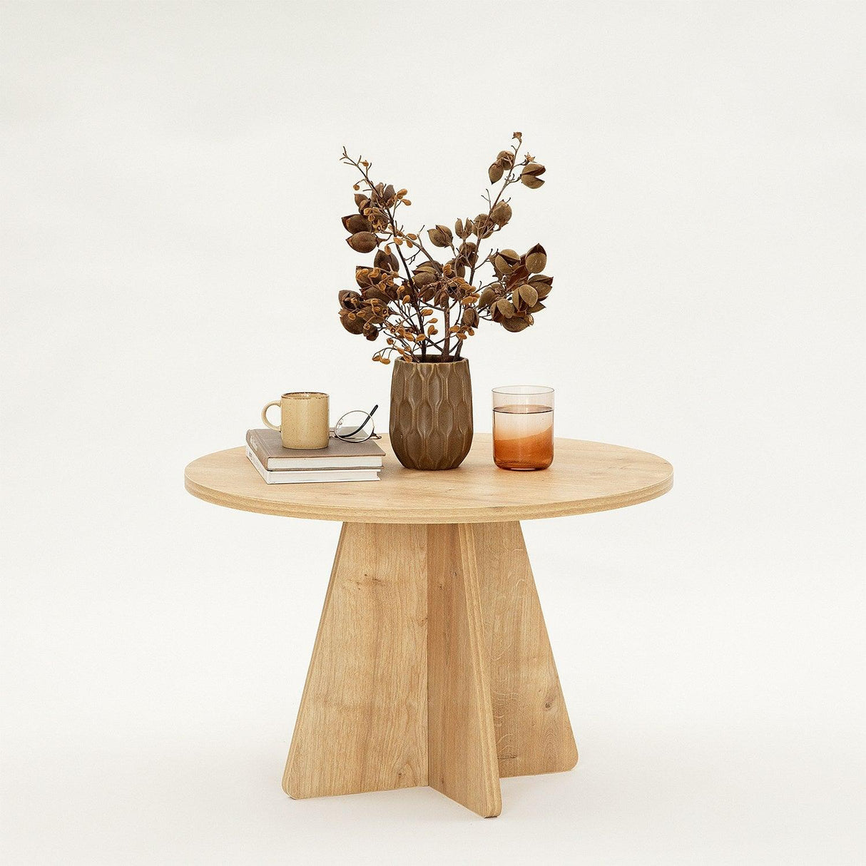 Masuta de cafea Mushroom - Living Oak, Stejar, 60 x 40 x 60 cm