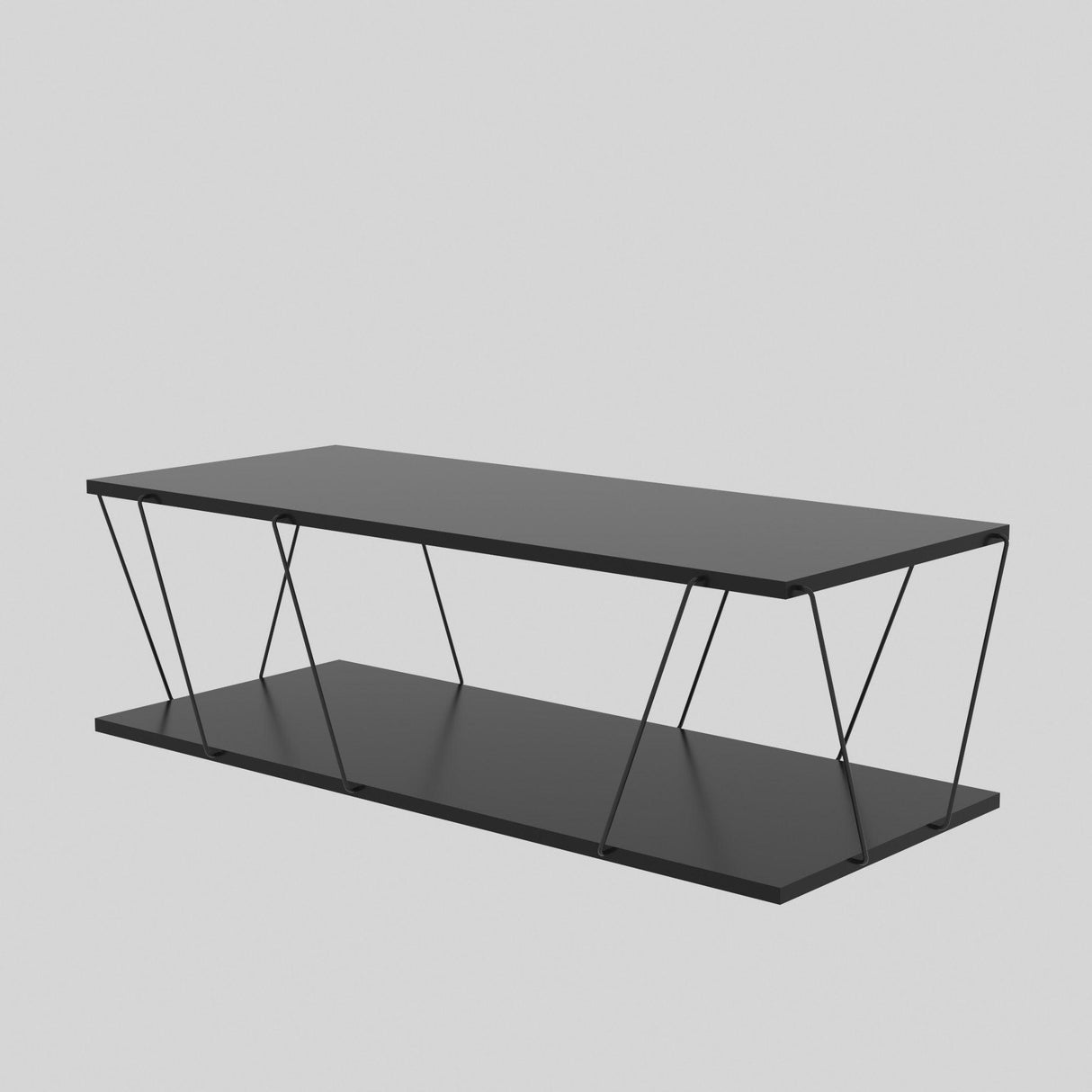 Masuta de cafea PyroTech, Alb - Stejar - Gri - Galben, 120x30x50 cm - Gri
