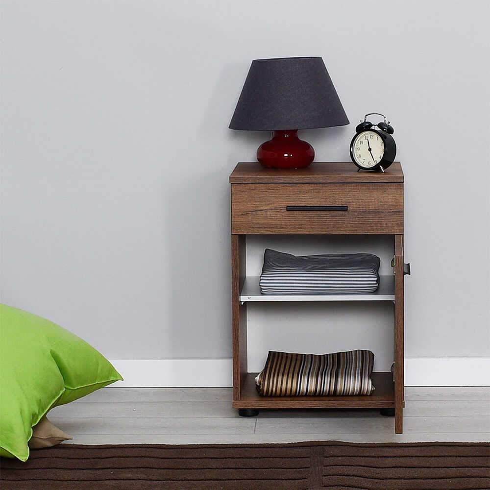 Noptiera Adore Trendline, Alb - Maro, 40x57x39 cm - Maro