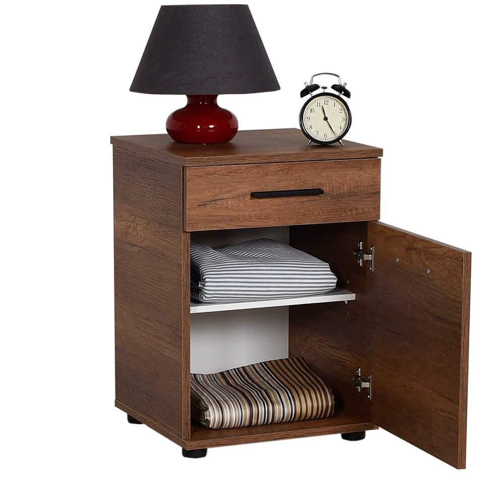 Noptiera Adore Trendline, Alb - Maro, 40x57x39 cm - Maro