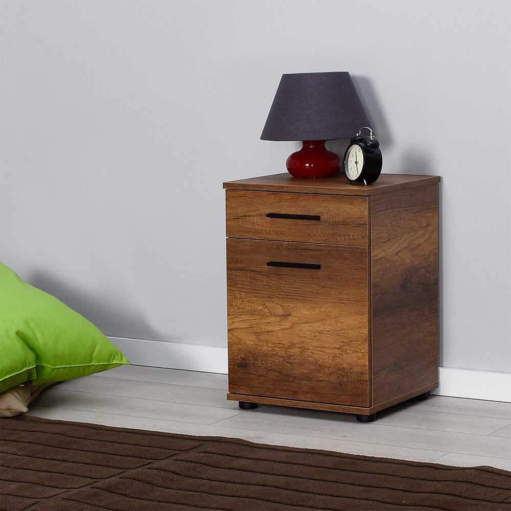Noptiera Adore Trendline, Alb - Maro, 40x57x39 cm - Maro