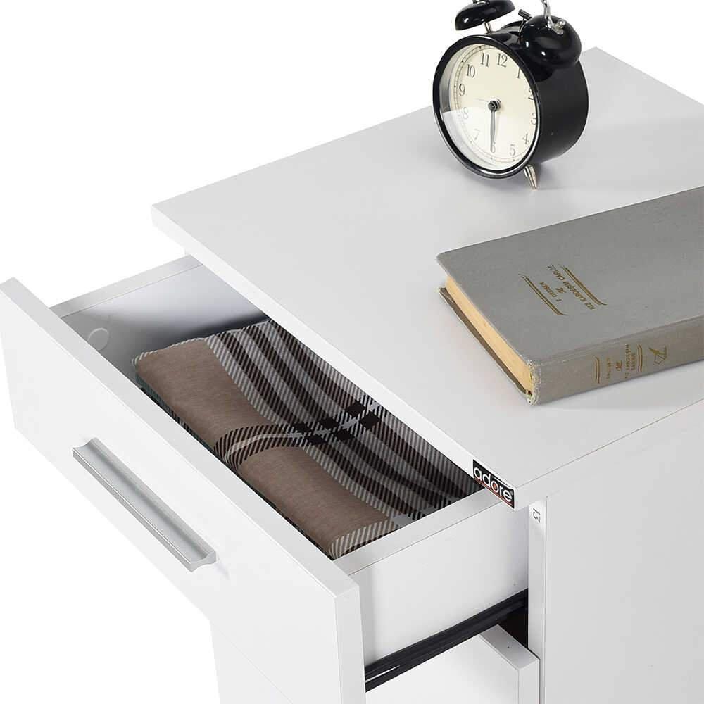 Noptiera Adore Trendline, 3 sertare, 40x57x39 cm - Alb