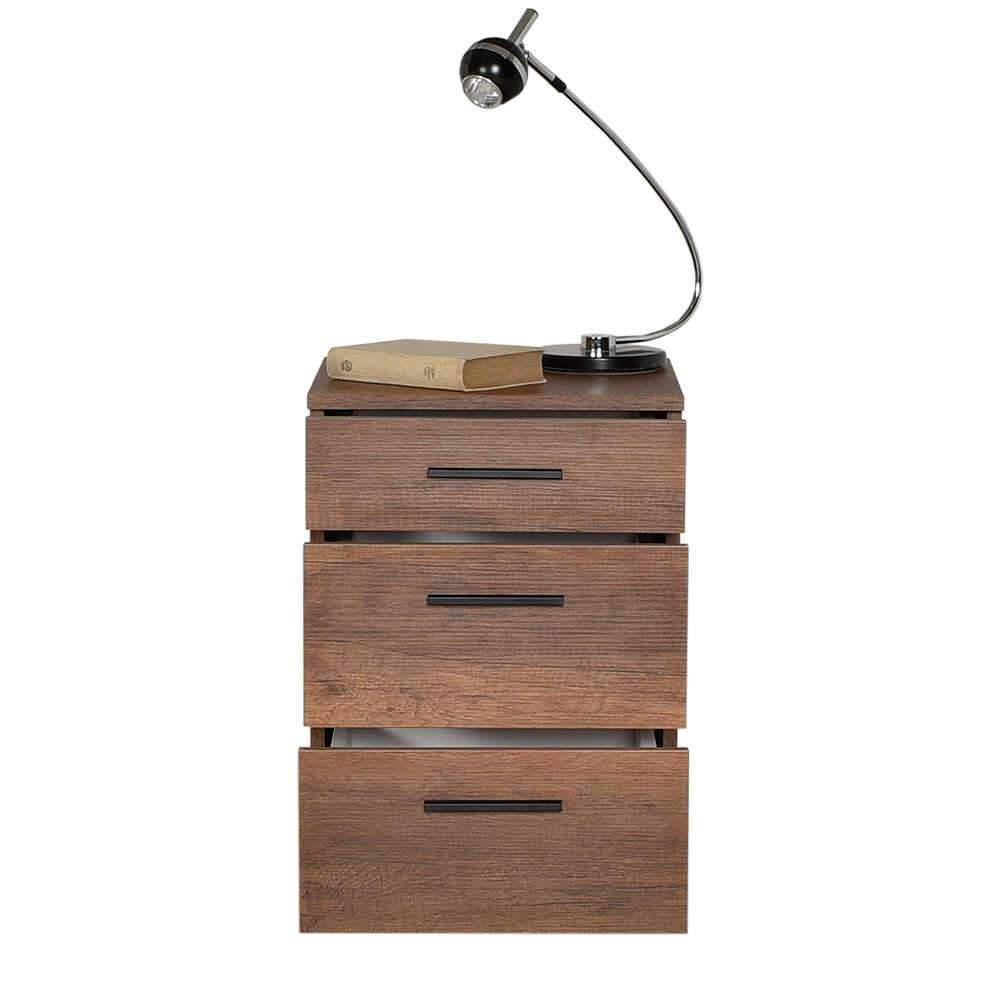 Noptiera Adore Trendline, 3 sertare, 40x57x39 cm - Maro