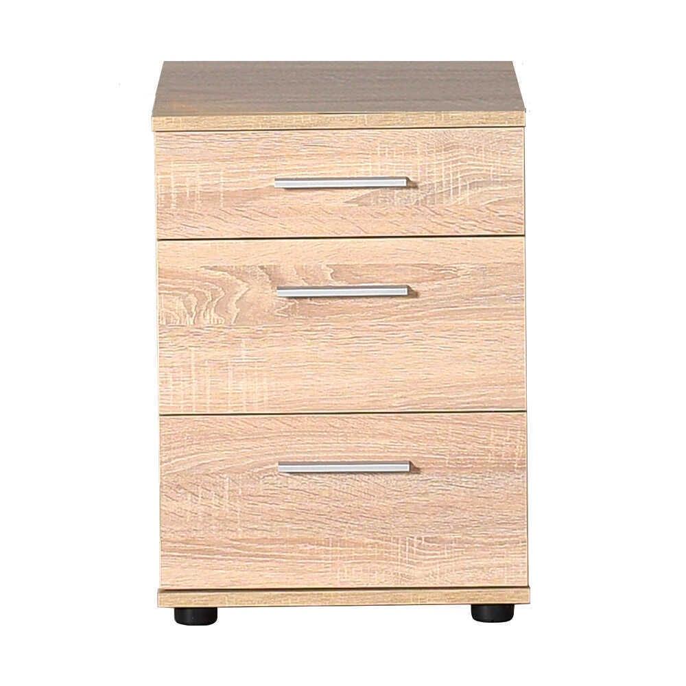 Noptiera Adore Trendline, 3 sertare, 40x57x39 cm - Bej