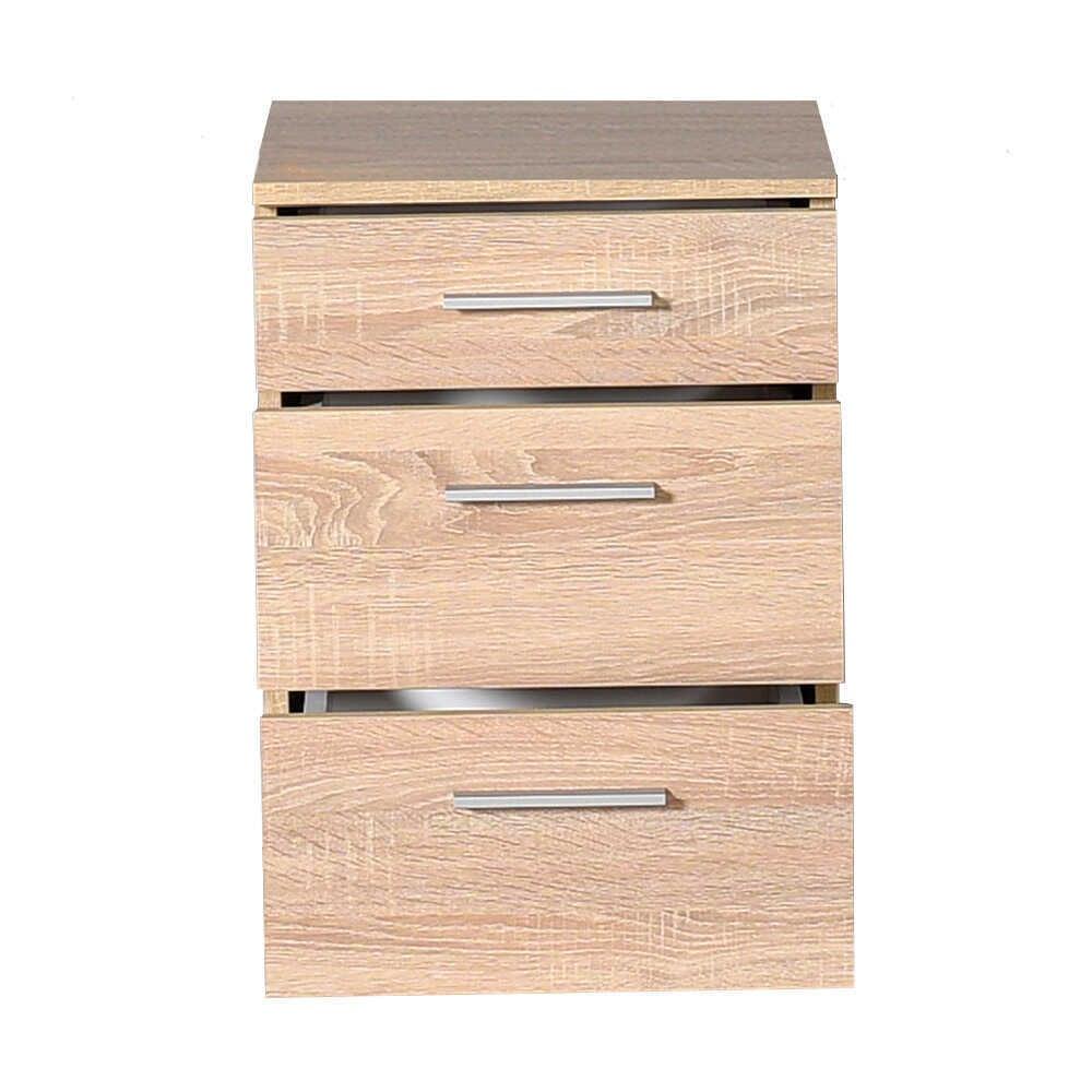 Noptiera Adore Trendline, 3 sertare, 40x57x39 cm - Bej