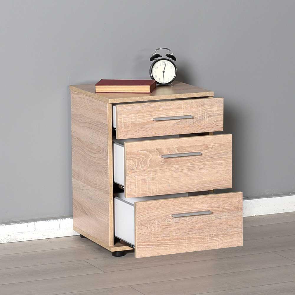 Noptiera Adore Trendline, 3 sertare, 40x57x39 cm - Bej