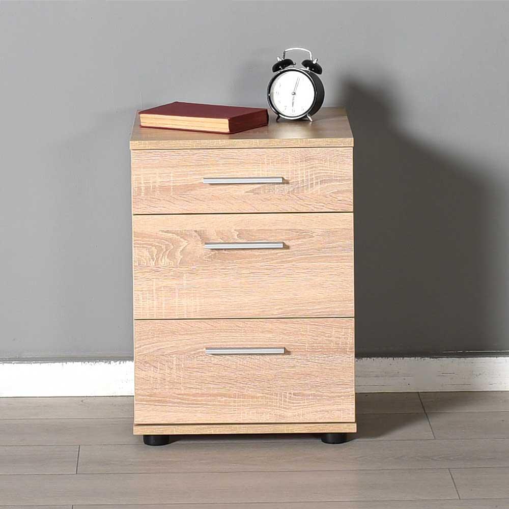 Noptiera Adore Trendline, 3 sertare, 40x57x39 cm - Bej