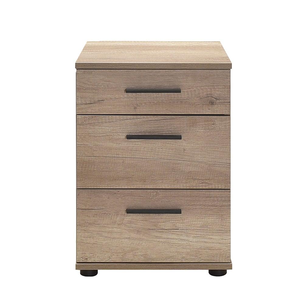 Noptiera Adore Trendline, 3 sertare, 40x57x39 cm - Natur