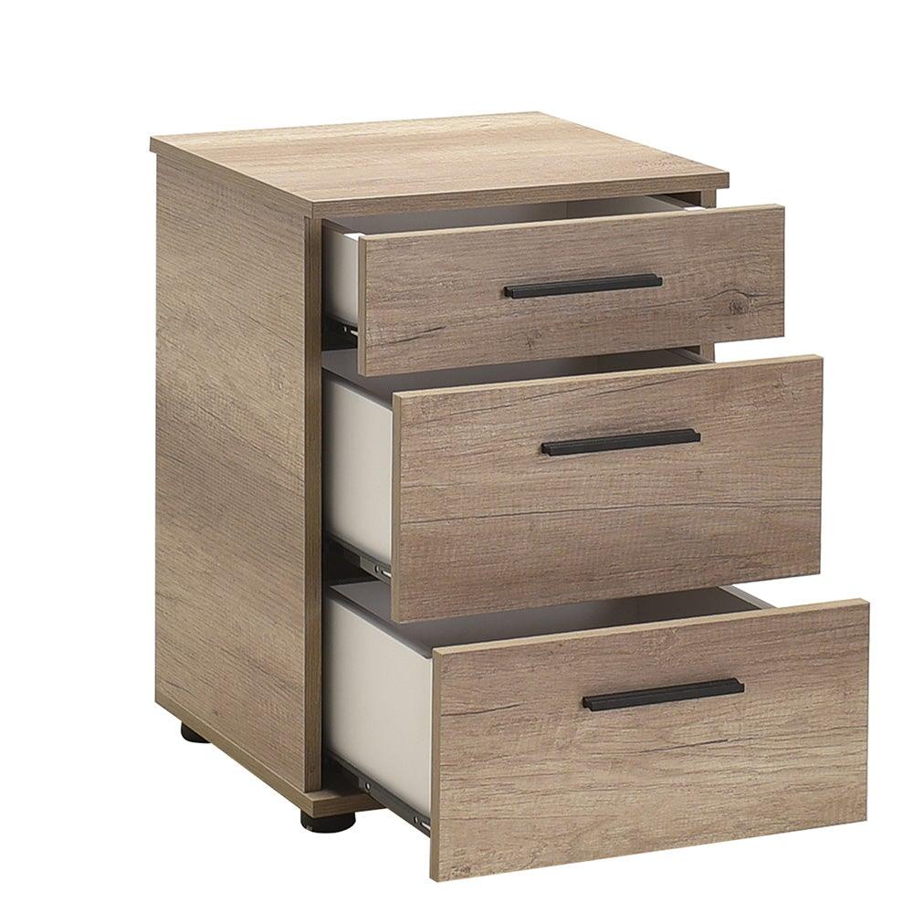 Noptiera Adore Trendline, 3 sertare, 40x57x39 cm - Natur