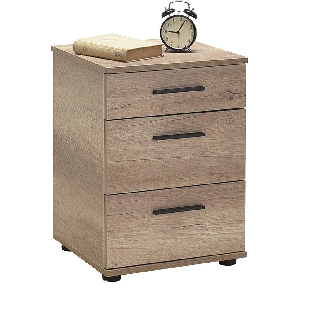 Noptiera Adore Trendline, 3 sertare, 40x57x39 cm - Natur