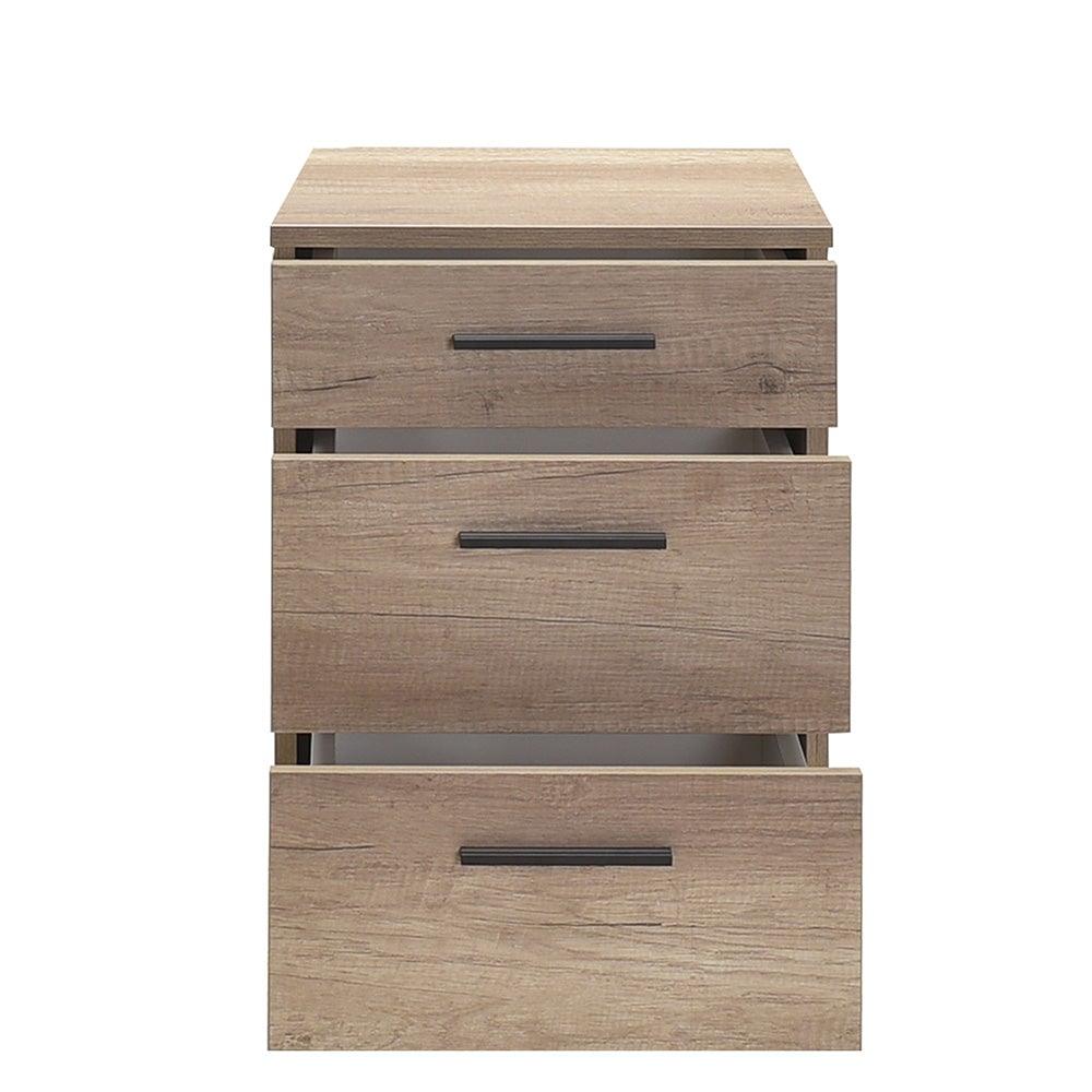 Noptiera Adore Trendline, 3 sertare, 40x57x39 cm - Natur