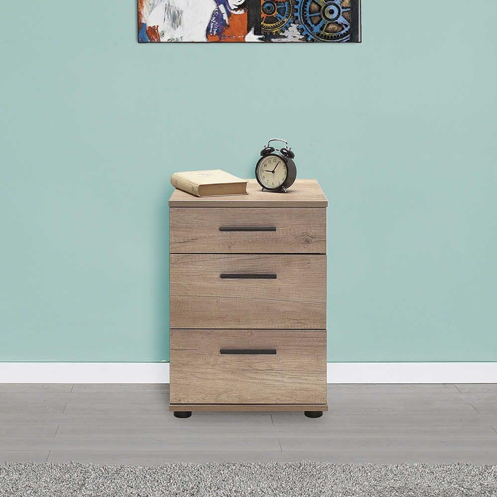 Noptiera Adore Trendline, 3 sertare, 40x57x39 cm - Natur