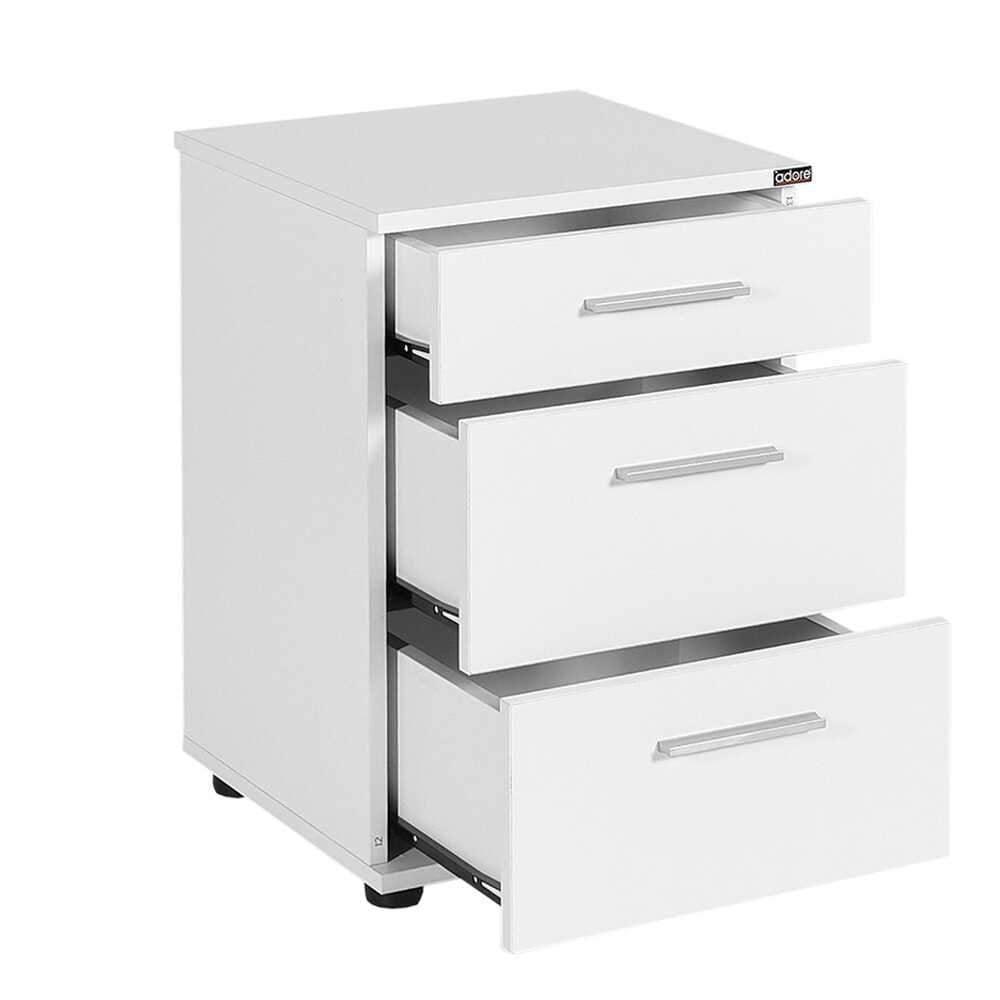 Noptiera Adore Trendline, 3 sertare, 40x57x39 cm - Alb