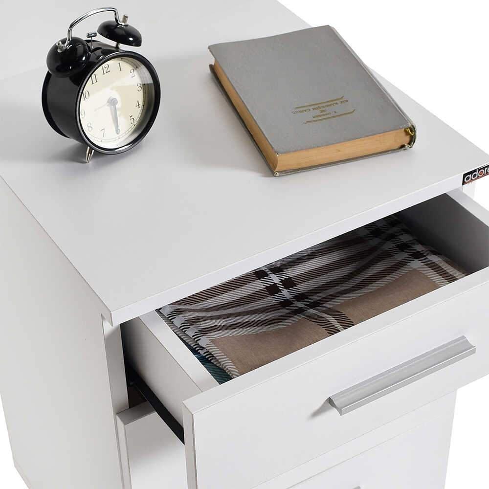Noptiera Adore Trendline, 3 sertare, 40x57x39 cm - Alb