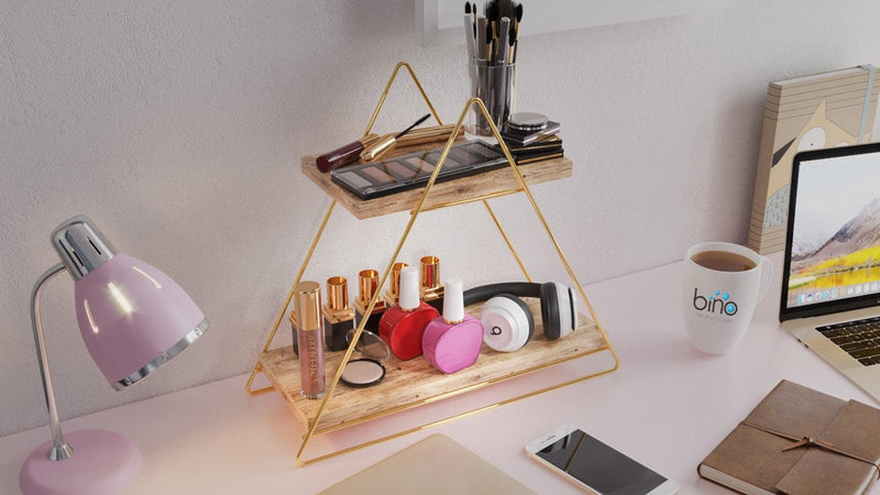 Organizator cu Rafturi Cengo, Aur, 38 x 16 x 42 cm