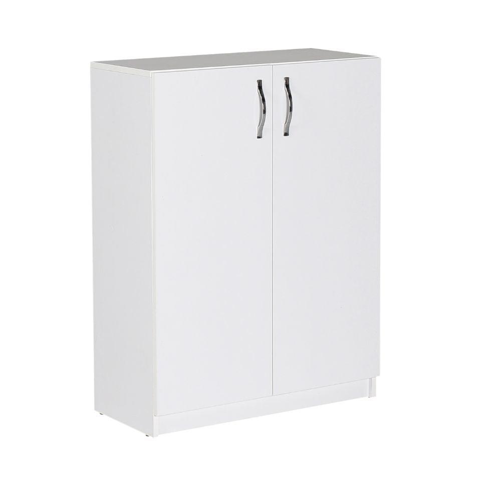 Pantofar Adore Double, 2 usi, 3 rafturi, capacitate 12-16 perechi, Alb, 70x90x33 cm