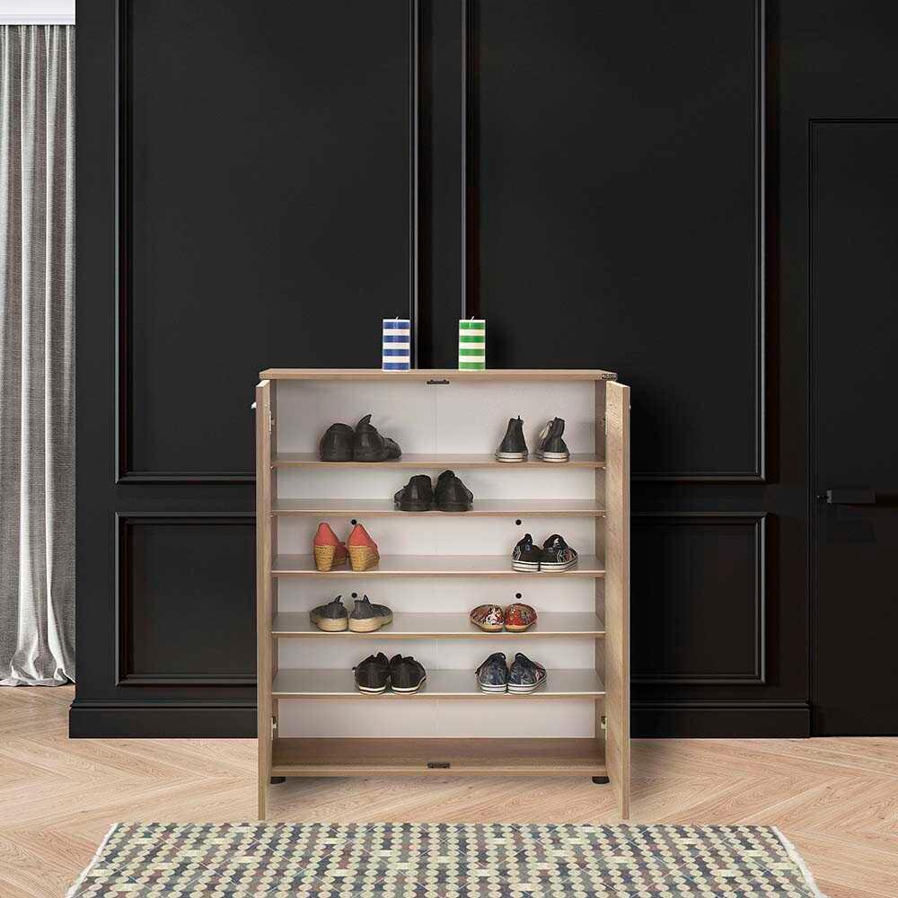 Pantofar Adore Elegance, 2 usi, 5 rafturi, capacitate 24 perechi incaltaminte, 91 x 108 x 35 cm - Bej