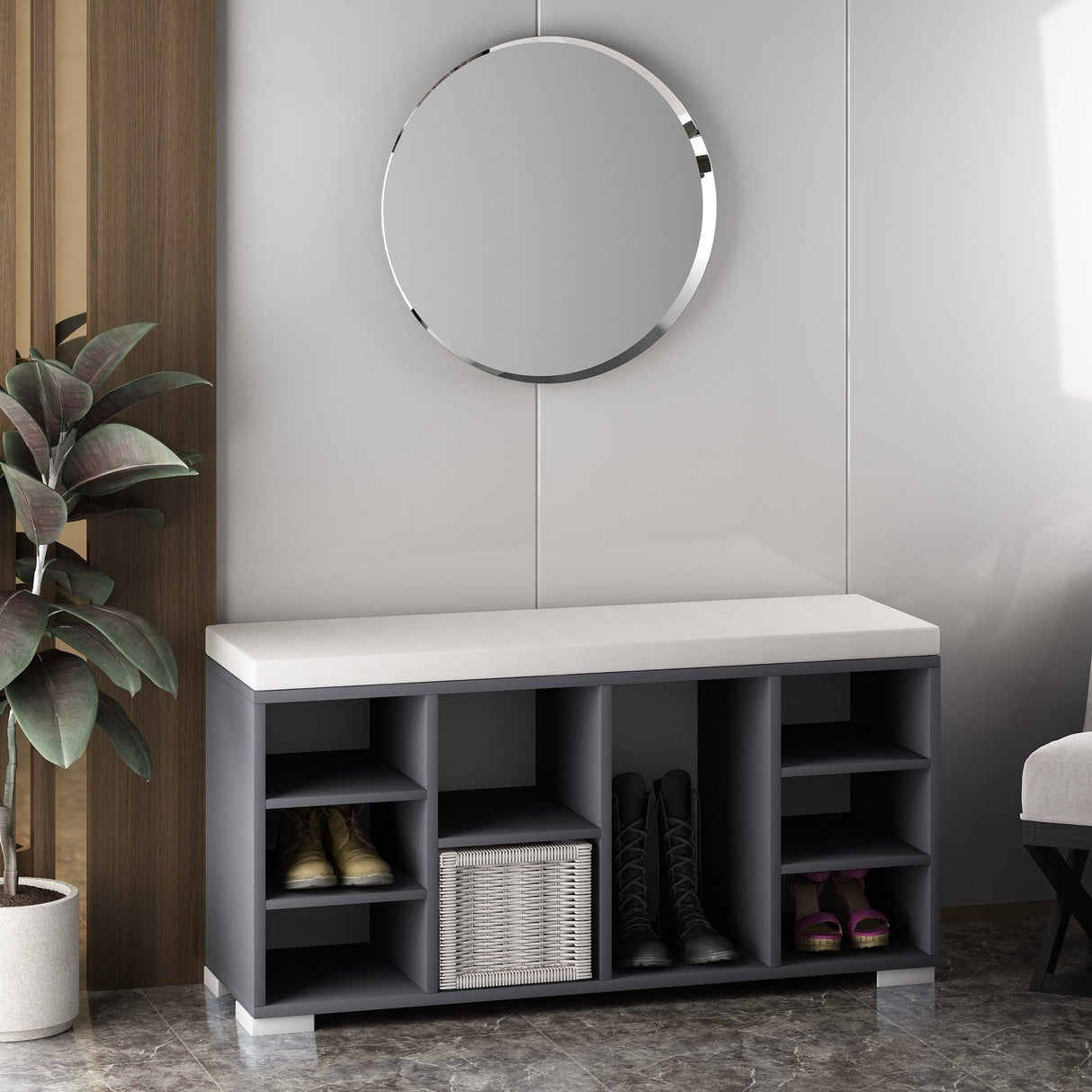 Pantofar Babil, Gri, 110 x 58 x 35 cm