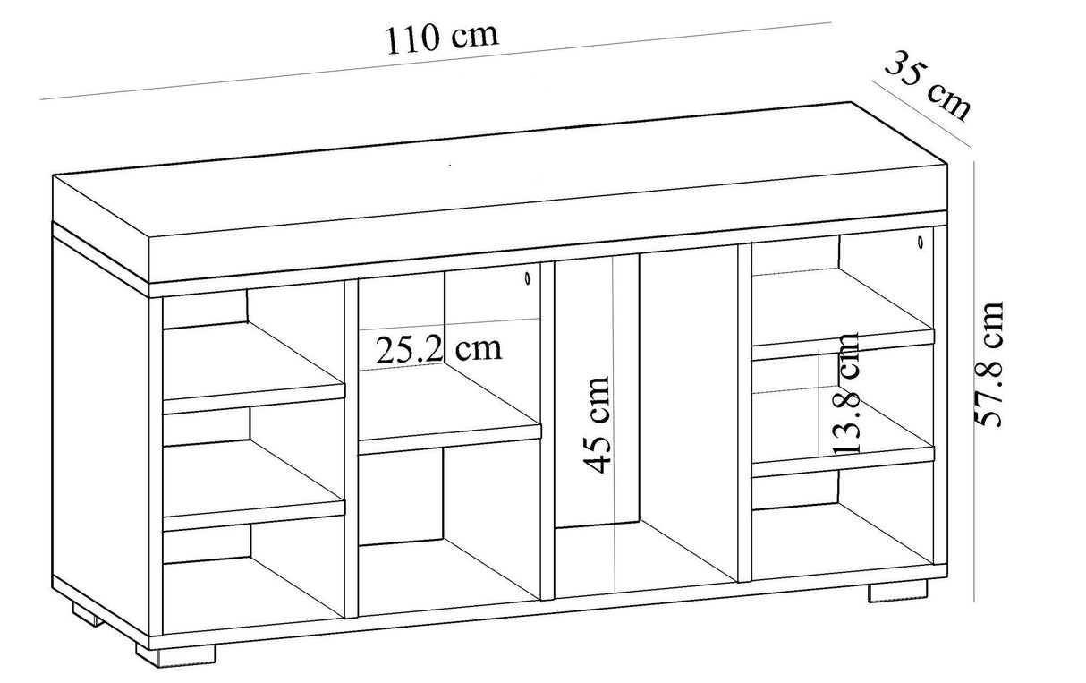 Pantofar Babil, Gri, 110 x 58 x 35 cm