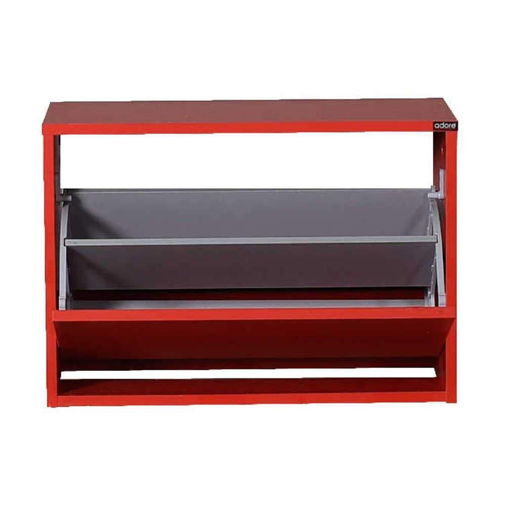 Pantofar Băncuță Adore, cu Șezut, 6 Perechi, 60 x 42 x 30 cm - Rosu