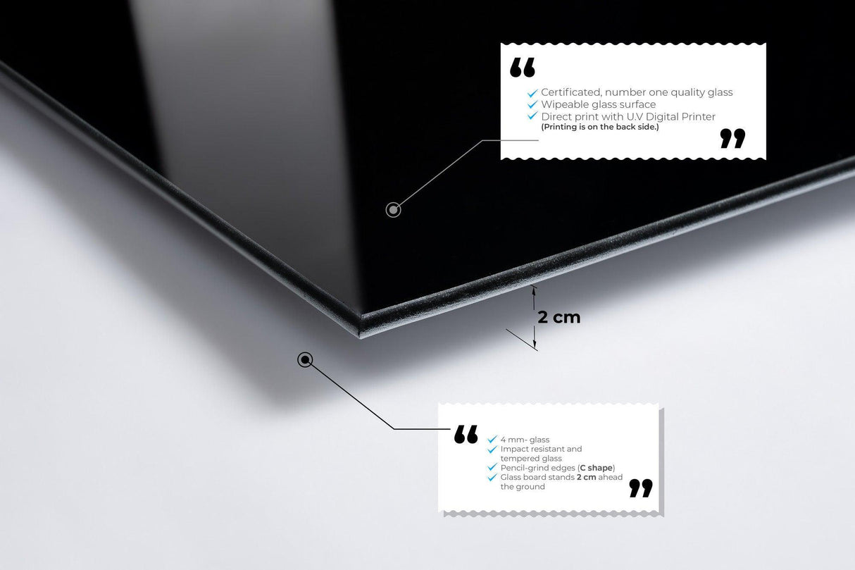 Pictură decorativă din sticlă temperată Pride- 70 x 100, Multicolor, 100x3x70 cm