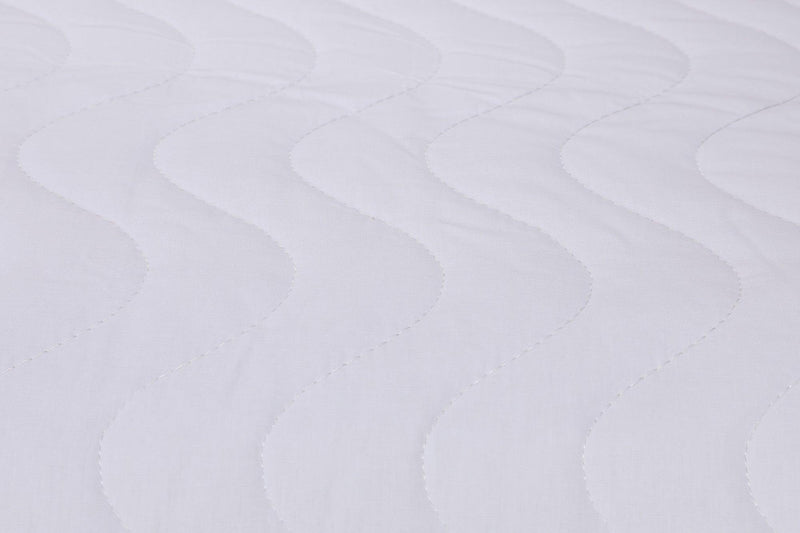 Protectie de pat double, Alb, 200 x 180 cm,100% Bumbac Ranforce