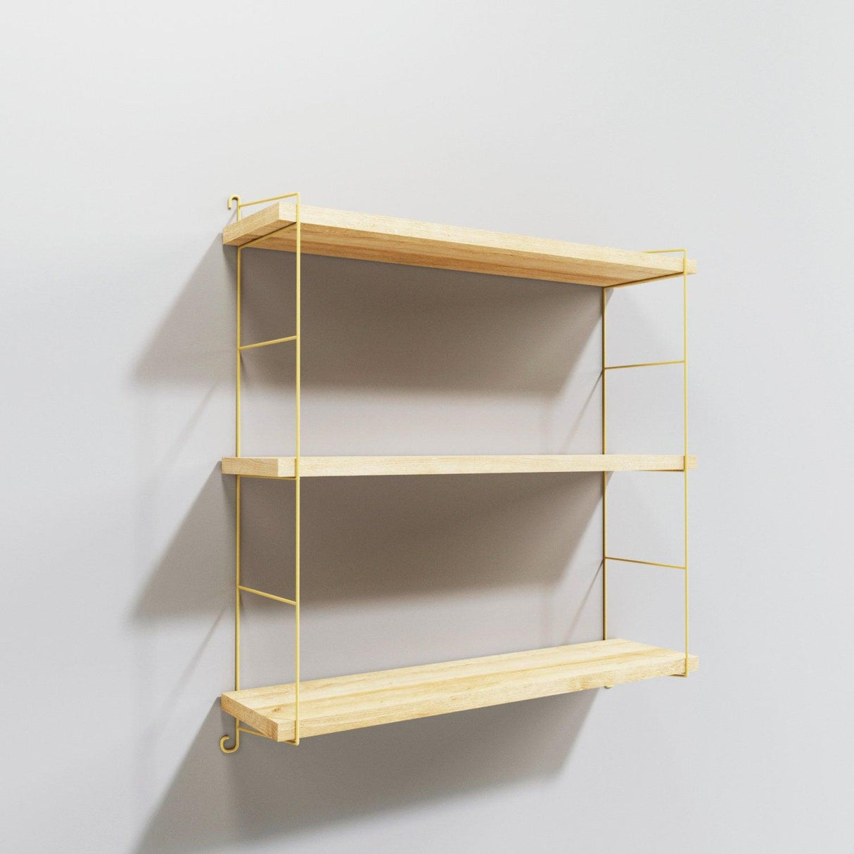 Raft De Bucatarie Bochum cu 3 Rafturi, Aur, 60 X 60 x 18 Cm