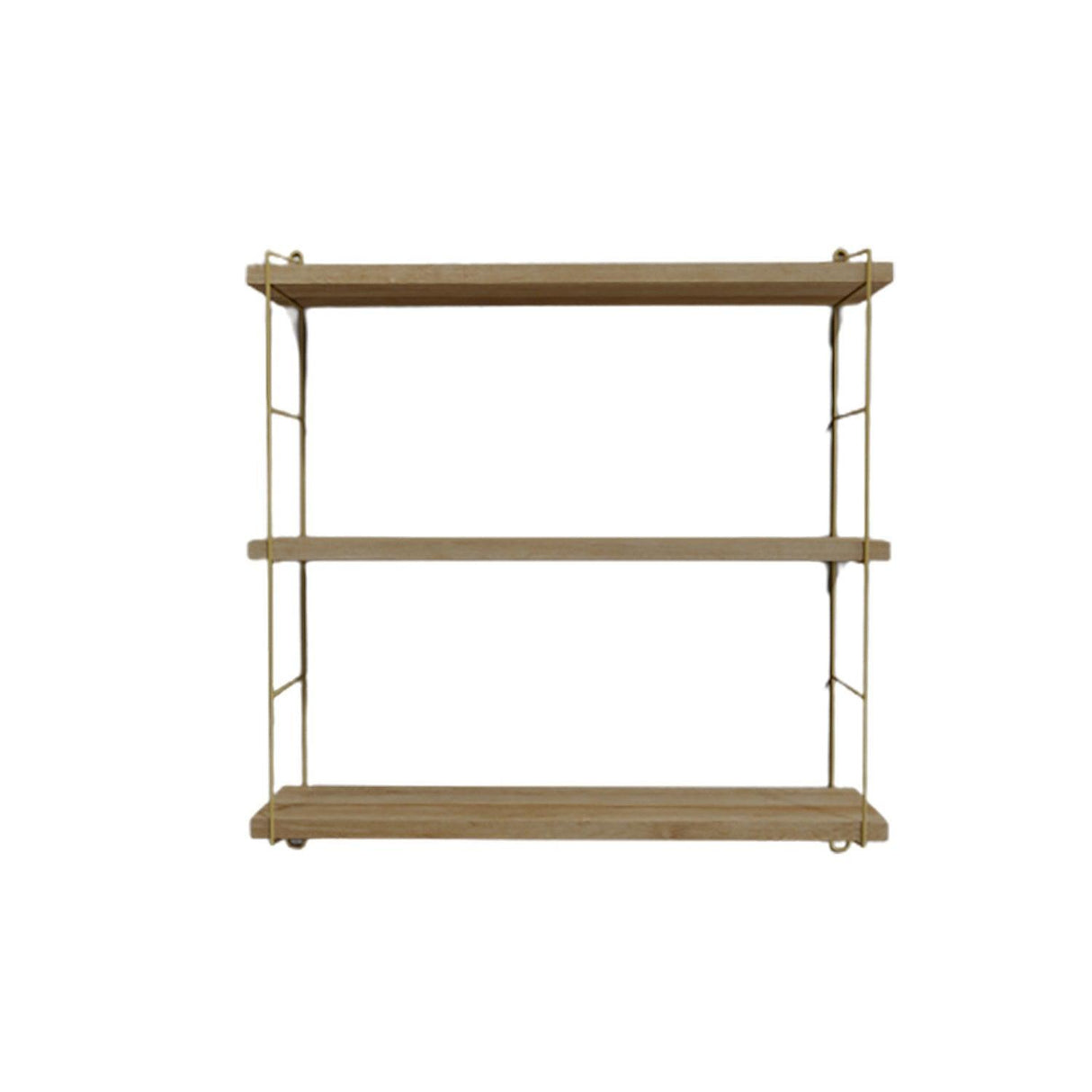 Raft De Bucatarie Bochum cu 3 Rafturi, Aur, 60 X 60 x 18 Cm