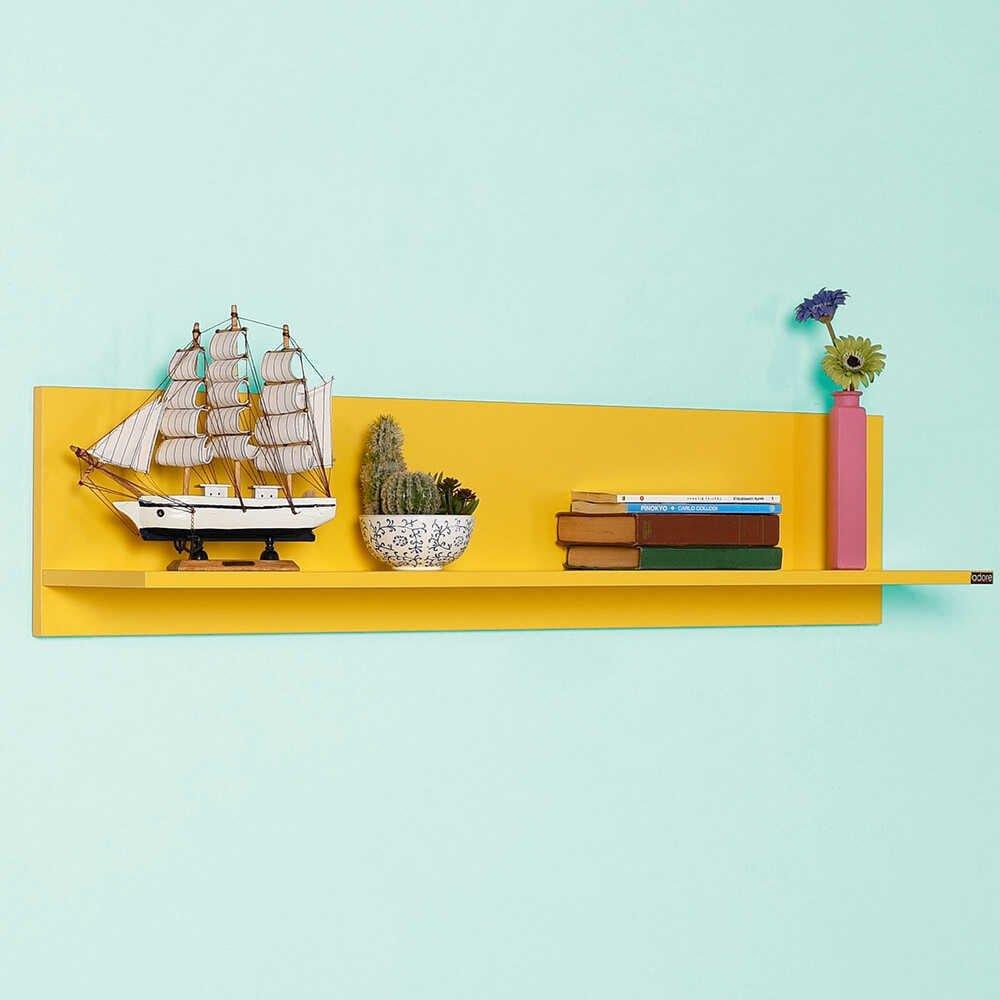 Raft de perete Adore Optimal, 120x25x20 cm - Galben