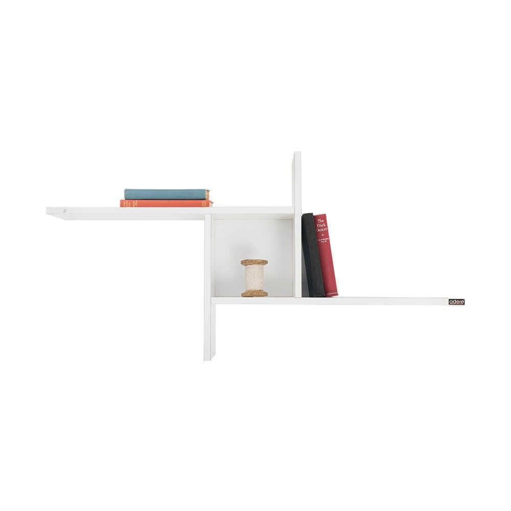 Raft de perete Adore Windmill cu 3 Compartimente, 100x50x18 cm - Alb