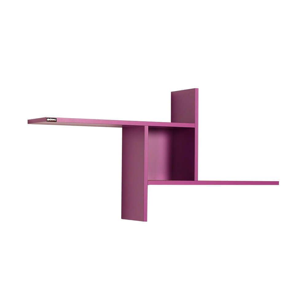 Raft de perete Adore Windmill cu 3 Compartimente, 100x50x18 cm - Mov
