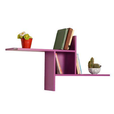 Raft de perete Adore Windmill cu 3 Compartimente, 100x50x18 cm - Mov