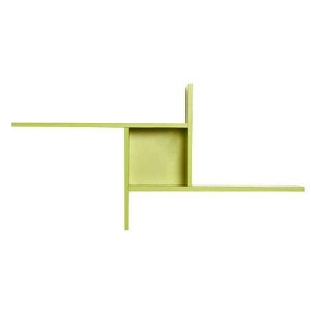 Raft de perete Adore Windmill cu 3 Compartimente, 100x50x18 cm - Verde