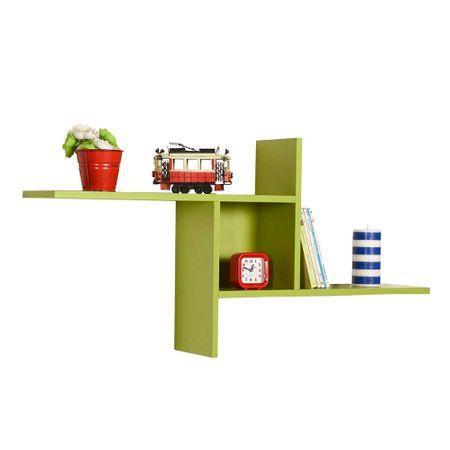Raft de perete Adore Windmill cu 3 Compartimente, 100x50x18 cm - Verde