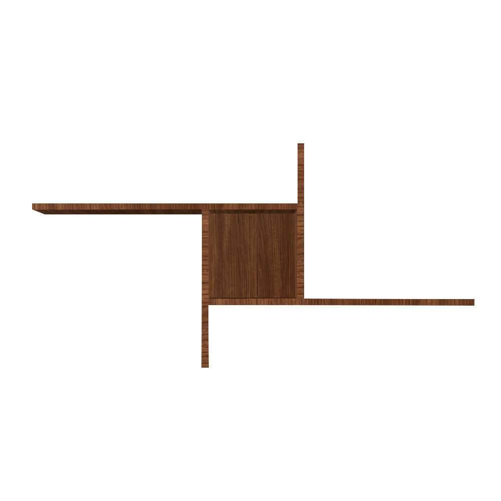 Raft de perete Adore Windmill cu 3 Compartimente, 100x50x18 cm - Maro