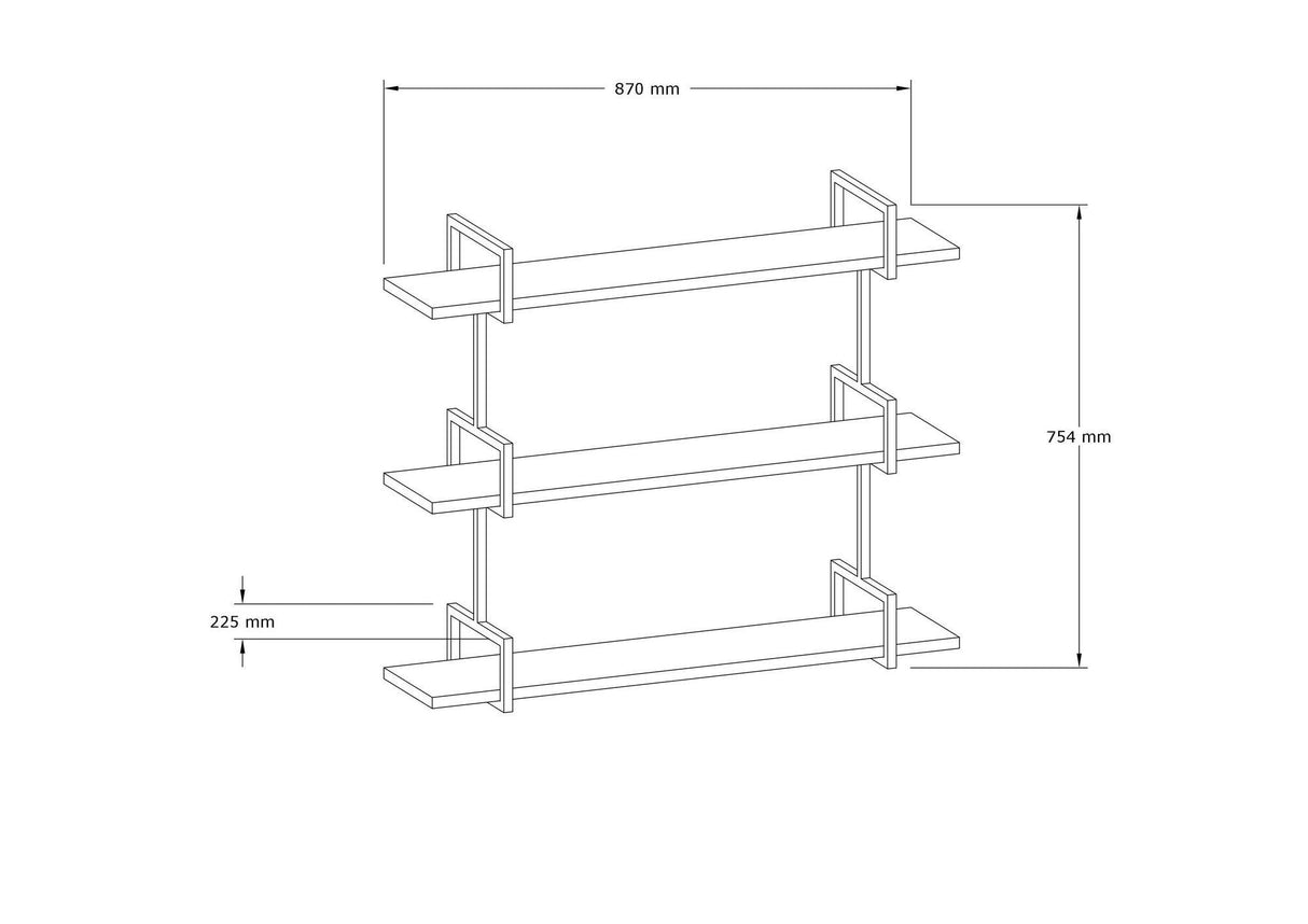 Raft de perete Alchemist, Nuc, 90 x 76 x 23 cm