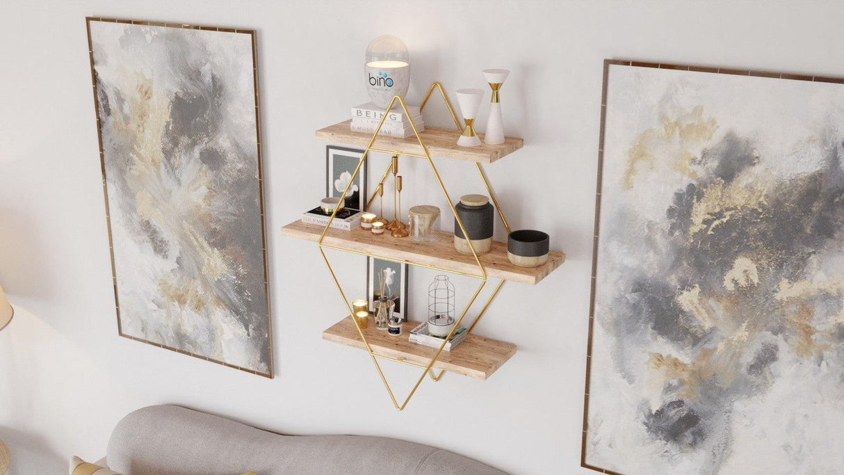 Raft de Perete Baie Karizma Raf, Aur, 70 x 16 x 60 cm