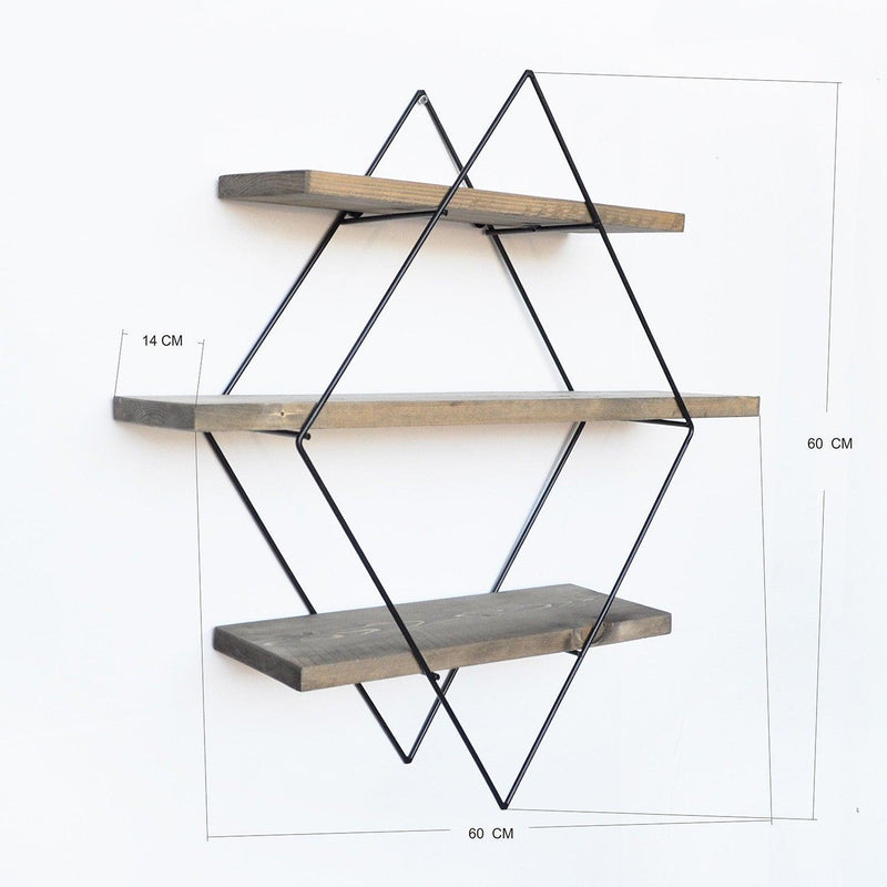 Raft de perete Kube, Nuc, 60x60x14 cm