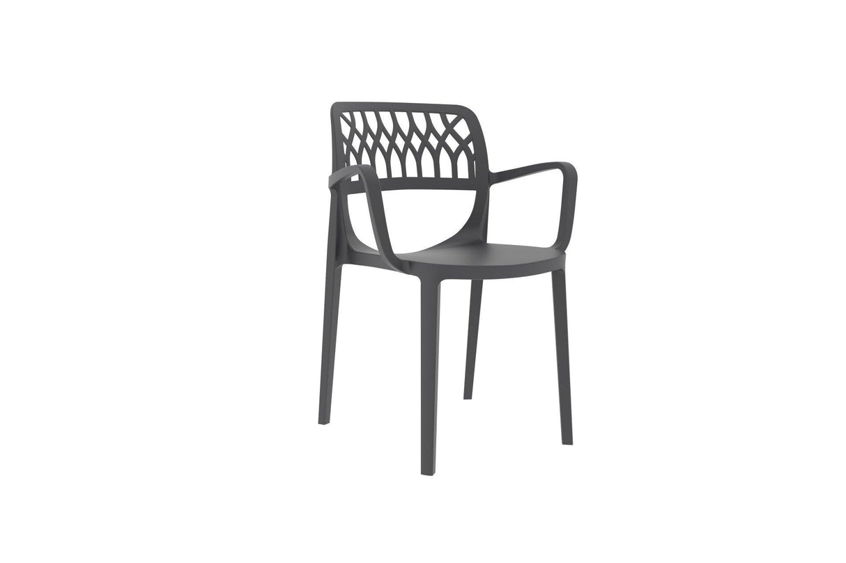 Scaun de gradina Elsa - Anthracite, Gri, 58x82x52 cm