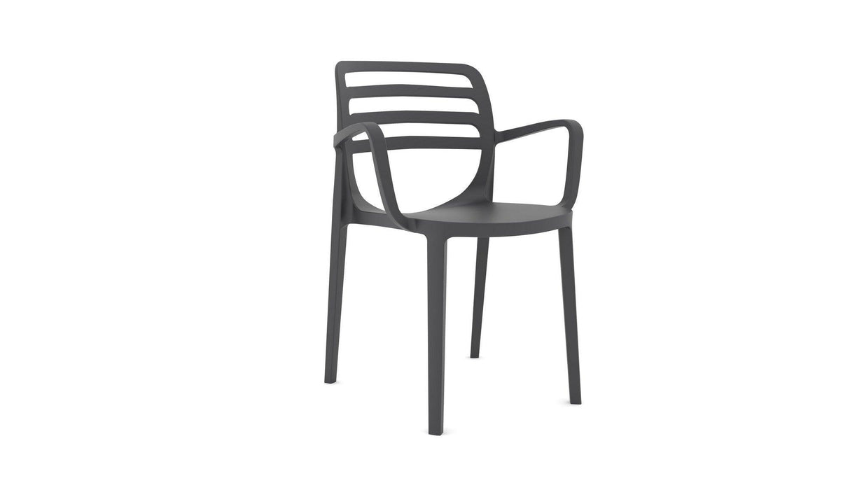 Scaun de gradina Laura - Anthracite, Gri, 58x82x52 cm