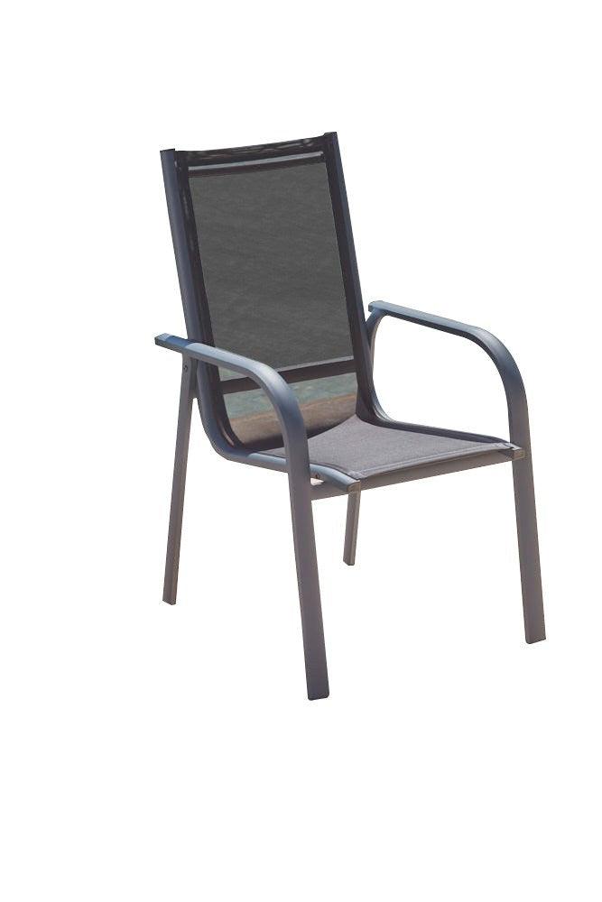 Scaun de gradina Lena - Chair, Aliminiu, Gri, 66 x 98 x 59 cm