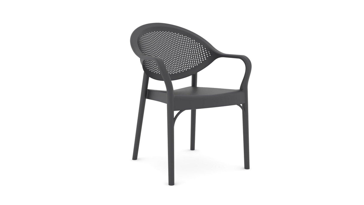 Scaun de gradina Moon - Anthracite, Gri, 61x84x58 cm