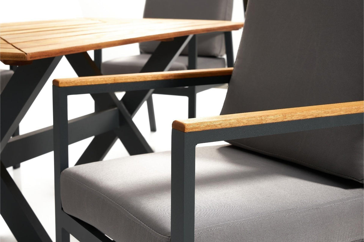 Scaun de Gradina Papatya, Gri, 58 X 90 X 64 Cm